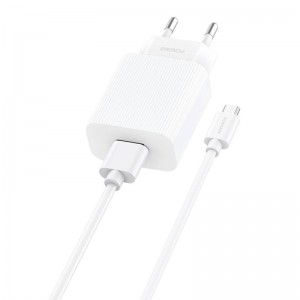 Быстрое зарядное устройство Foneng 1x USB EU46 QC 3.0+ кабель USB Type C
