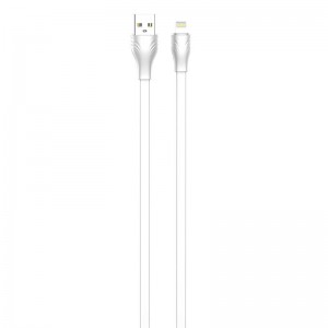 Ldnio kabelis USB līdz zibens LDNIO LS553, 2.1A, 2m (baltā krāsā)