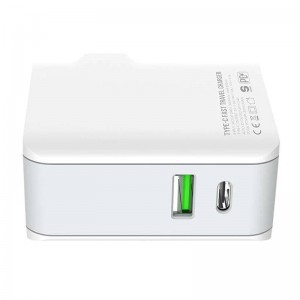 Ldnio sienas lādētājs LDNIO A4403C USB, USB-C 20W + Lightning kabelis