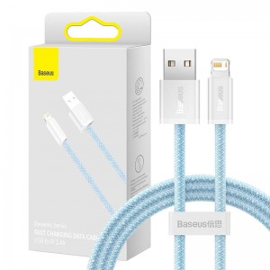 Baseus Dynamic kabelis USB to Lightning, 2.4A, 1m (zils)