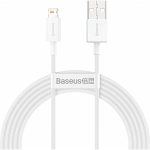 Baseus CALYS-C02 Datu pārraides & Uzlādes vads USB-C QC3.0 2.4A uz Lightning 2m White
