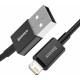 Baseus Superior USB - zibens kabelis 2.4 A 1 m melns (CALYS-A01)