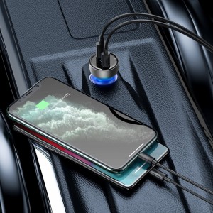 Baseus Particular Digital Dual Quick Charger Авто Зарядка QC+PPS / 65W