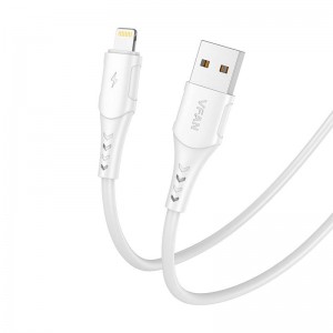 Vipfan USB to Lightning kabelis Vipfan Krāsains X12, 3A, 1m (balts)