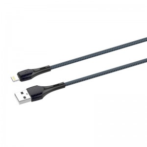 Ldnio LS522 2m USB - zibens kabelis (pelēkzils)