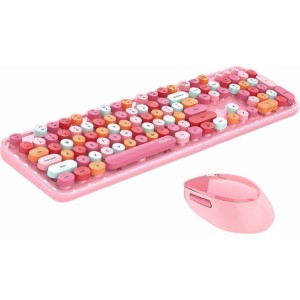 Беспроводная клавиатура Mofii + набор мышей MOFII Sweet 2.4G (розовый)