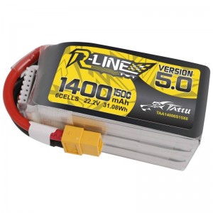 Tattu Battery Tattu R-Line 5.0 1400mAh 22.2V 150C 6S1P XT60