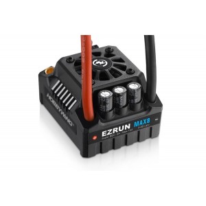 Hobiju regulēšanas regulators Hobbywing EzRun MAX8 150A V3 T-plug ar programmēšanas karti