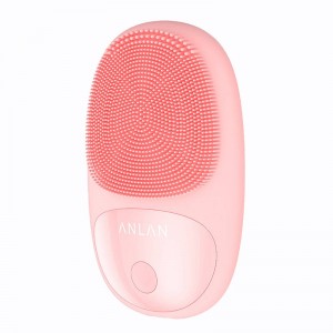 Anlan Mini Silicone Electric Sonic Facial Brush with magnetic charging ANLAN 01-AJMY21-04A (pink)