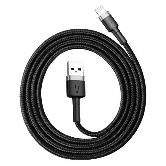Baseus CALKLF-AG1 Nylon Datu & Uzlādes vads USB-C QC3.0 2.4A uz Lightning 0.5m Black/Grey
