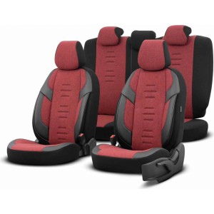 Otom Комплект чехлов на автомобильные сиденья OTOM THRONE 103 RED 3-ZIP