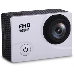 Hurtel DV2400 Full HD Wi-Fi 12Mpx sports camera, wide-angle waterproof + accessories - white (universal)
