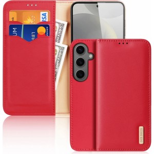 Dux Ducis Hivo case with flap and RFID blocker for Samsung Galaxy S24+ - red (universal)