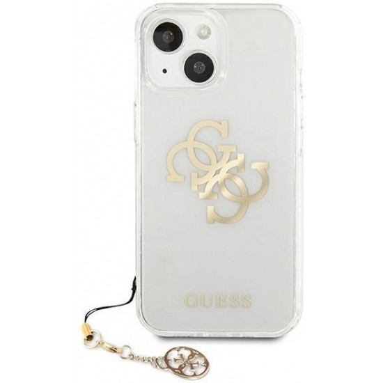 Guess GUHCP13SKS4GGO iPhone 13 mini 5.4" Transparent hardcase 4G Gold Charms Collection (universal)