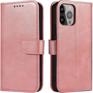Hurtel Magnet Case for Samsung S24 Plus with flap and wallet - pink (universal)