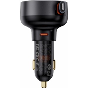 Baseus Enjoyment Pro USB-C (female) / Lightning (male) 60W car charger - black (universal)