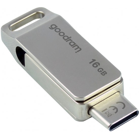 Goodram Flash Drive 16GB USB 3.2 Gen 1 USB / USB C OTG ODA3 Goodram - Silver (universal)