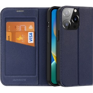 Dux Ducis Skin X2 case for iPhone 14 Pro magnetic flip case blue (universal)