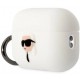 Karl Lagerfeld KLAP2RUNIKH AirPods Pro 2 cover white/white Silicone Karl Head 3D (universal)