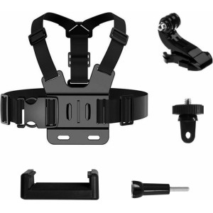 Hurtel GoPro Chest Strap set of accessories 5in1 for GoPro, DJI, Insta360, SJCam, Eken sports cameras (GoPro 5 in 1 chest strap) (universal)
