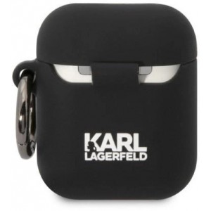 Karl Lagerfeld KLA2RUNCHK AirPods 1/2 cover black/black Silicone Choupette Head 3D (universal)