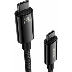Baseus Cable USB C - USB C 480Mb/s 240W 2m Baseus Tungsten Gold CAWJ040101 - black (universal)