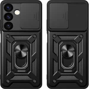 Hurtel Hybrid Armor Camshield armored case for Samsung Galaxy S24 with camera cover - black (universal)