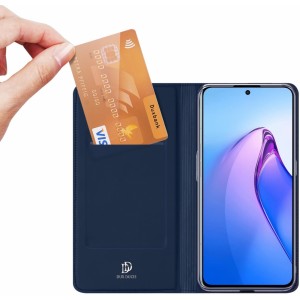 Dux Ducis Skin Pro case for Oppo Reno 8 Pro flip cover card wallet stand blue (universal)