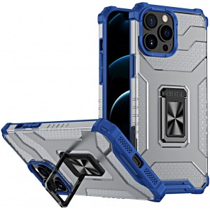 Hurtel Crystal Ring Case Kickstand Tough Rugged Cover for iPhone 13 Pro blue (universal)