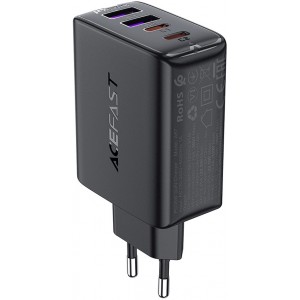Acefast A61 PD 45W GaN charger 2 x USB-C + 2 x USB-A with 4 ports - black (universal)