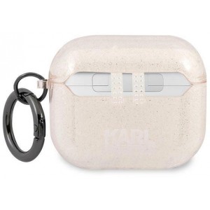 Karl Lagerfeld KLA3UKHGD AirPods 3 cover złoty/gold Glitter Karl`s Head (universal)