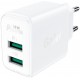 Acefast charger 2x USB 18W QC 3.0, AFC, FCP white (A33 white) (universal)