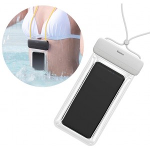 Baseus universal waterproof cover phone case (max 7.2'') for swimming pool IPX8 white (ACFSD-D02) (universal)