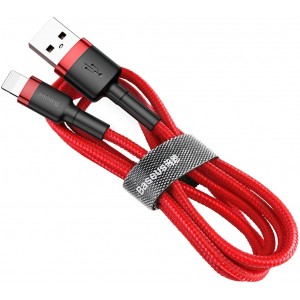 Baseus Cafule Cable durable nylon cable USB / Lightning QC3.0 1.5A 2M red (CALKLF-C09) (universal)