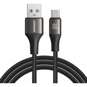 Joyroom Light-Speed ​​Series SA25-AC6 USB-A / USB-C Fast Transfer Cable 100W 1.2m - Black (universal)