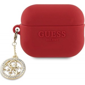 Guess GUAP23DSLGHDF AirPods Pro 2 cover red 3D Rubber 4G Diamond Charm (universal)