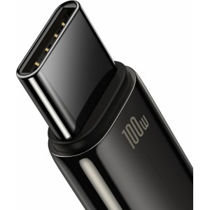 Baseus Tungsten Gold cable USB-A - USB-C 480Mb/s 100W 1m black (CAWJ000001) (universal)