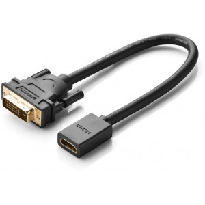 Ugreen cable adapter cable DVI (male) - HDMI (female) 0.15m black (20118) (universal)
