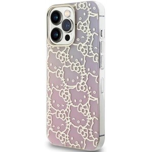 Hello Kitty IML Gradient Electrop Crowded Kitty Head Case for iPhone 13 Pro Max - Pink (universal)