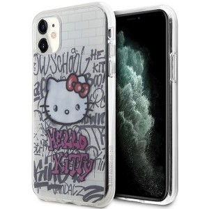 Hello Kitty IML Kitty On Bricks Graffiti case for iPhone 11 / Xr - white (universal)