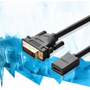 Ugreen cable adapter cable DVI (male) - HDMI (female) 0.15m black (20118) (universal)