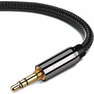 Wozinsky AUX cable angled (male-male) mini jack cable 3 m black (universal)