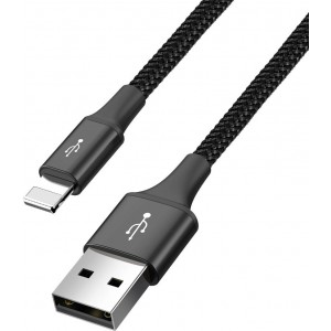 Baseus cable USB 4in1 2x Lightning / USB Type C / micro USB cable in nylon braid 3.5A 1.2m black (CA1T4-A01) (universal)