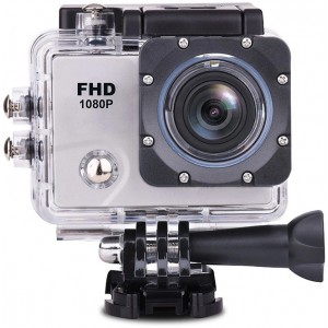 Hurtel DV2400 Full HD Wi-Fi 12Mpx sports camera, wide-angle waterproof + accessories - white (universal)