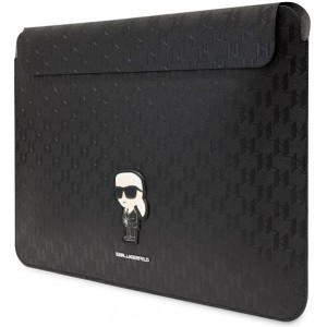 Karl Lagerfeld Sleeve KLCS16SAKHPKK 16" case - black Saffiano Monogram Ikonik (universal)