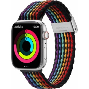 Dux Ducis Strap (Mixture II Version) Apple Watch SE strap, 9, 8, 7, 6, 5, 4, 3, 2, 1 (41, 40, 38 mm) braided band dark stripes bracelet (universal)