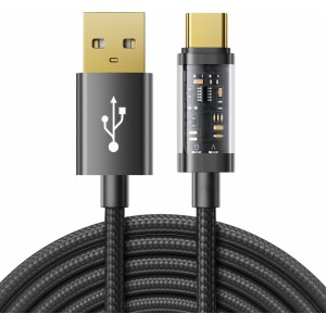 Joyroom USB cable - USB Type C for charging / data transmission 3A 2m black (S-UC027A20) (universal)