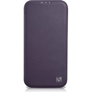 Icarer CE Premium Leather Folio Case iPhone 14 Magnetic Flip Leather Folio Case MagSafe Dark Purple (WMI14220713-DP) (universal)