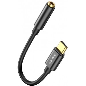 Baseus L54 headphone adapter USB-C to 3.5mm audio jack DAC 24 bit 48 KHz black (CATL54-01) (universal)