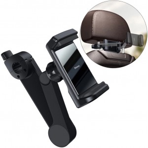 Baseus car headrest phone holder with built-in 15 W Qi wireless charger black (WXHZ-01) (universal)
